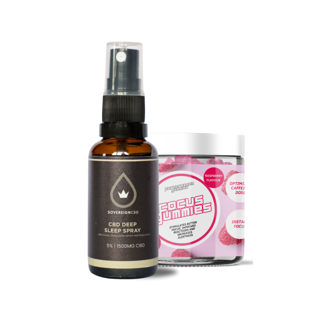 Ultimate CBD Sleep Bundle - Premium Sleep Oil, Spray, and Gummies by Sovereign Wellness. Enhance relaxation and support restful nights naturally.