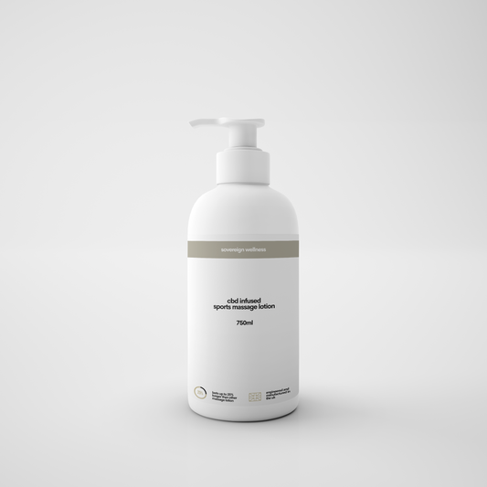 Premium CBD Infused Sports Massage Lotion - Elevate Athletic Recovery with Natural Cannabidiol and Therapeutic Massage Blend | Sovereign Wellness